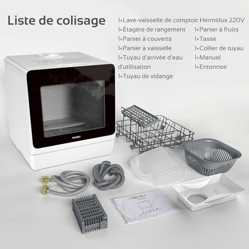 Hermitlux Mini lave-vaisselle de table 5 couverts