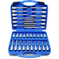 CCLIFE 32 pièces clé à douille coffret douille cle douille Jeu de douilles à embouts Torx multiple embout douille T20-T70 1/2 (12,5mm) : Bricolage