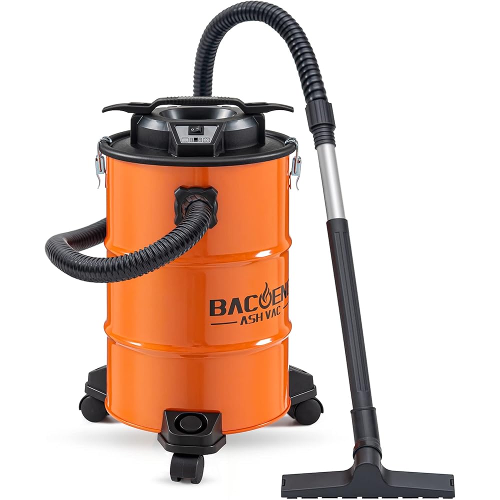 BACOENG Aspirateur Cendre avec Système de Filtration Double, 1200W, 20L : Cuisine et Maison