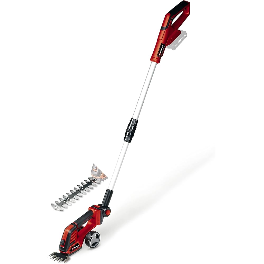 Einhell Cisaille à gazon sans fil GE-CG 18/100 Li T-Solo Power X-Change (18 V, Changement d’accessoire sans outil, avec rallonge télescopique) Livré sans Batterie ni Chargeur : Bricolage