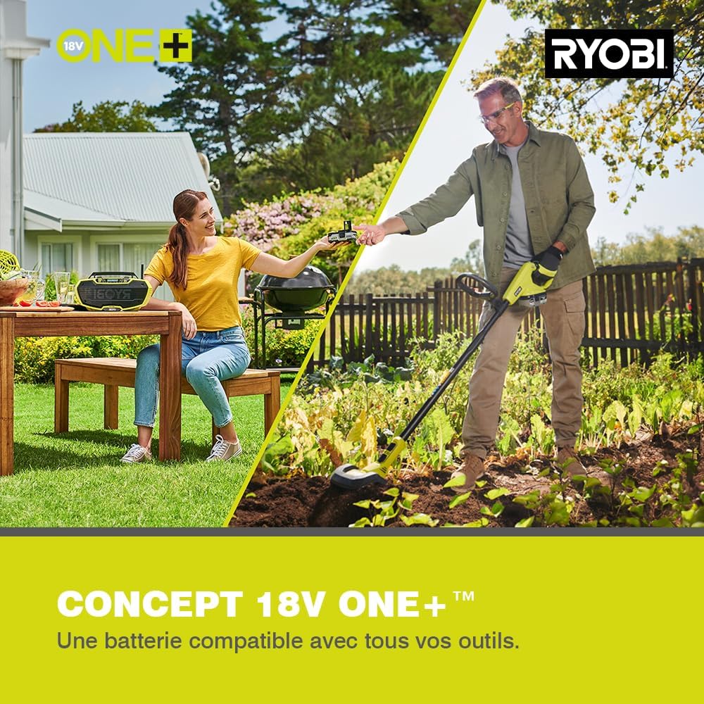 RYOBI Bineuse 18V 20cm 4 fraises