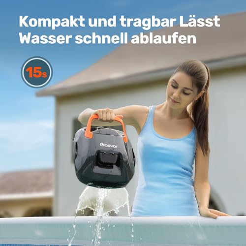 Gosvor Robot nettoyeur de piscine sans fil 80 m²