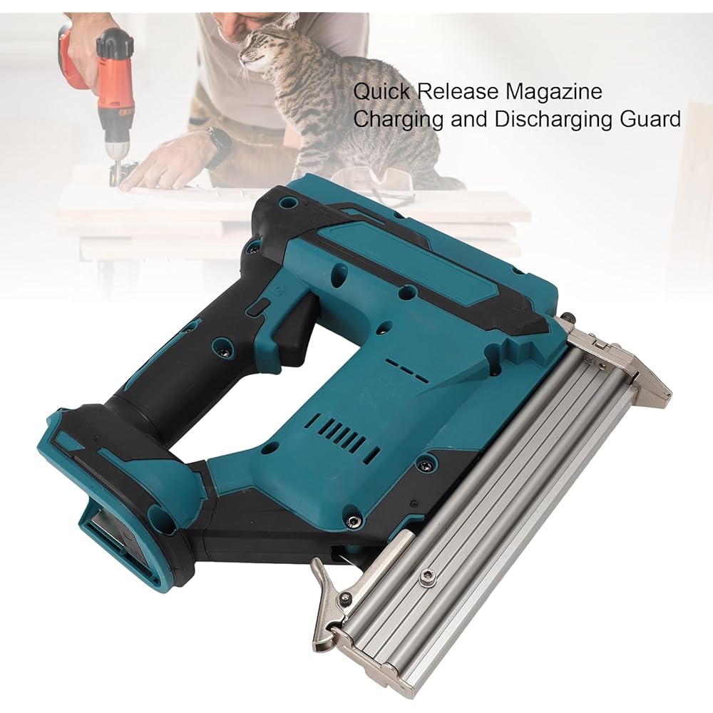 Cloueur électrique sans Fil, Pistolet à Ongles, Agrafeuse Alimentée, Réglage de la Profondeur, Agrafeuse Automatique pour Batterie au Lithium BL1850 18V : Bricolage