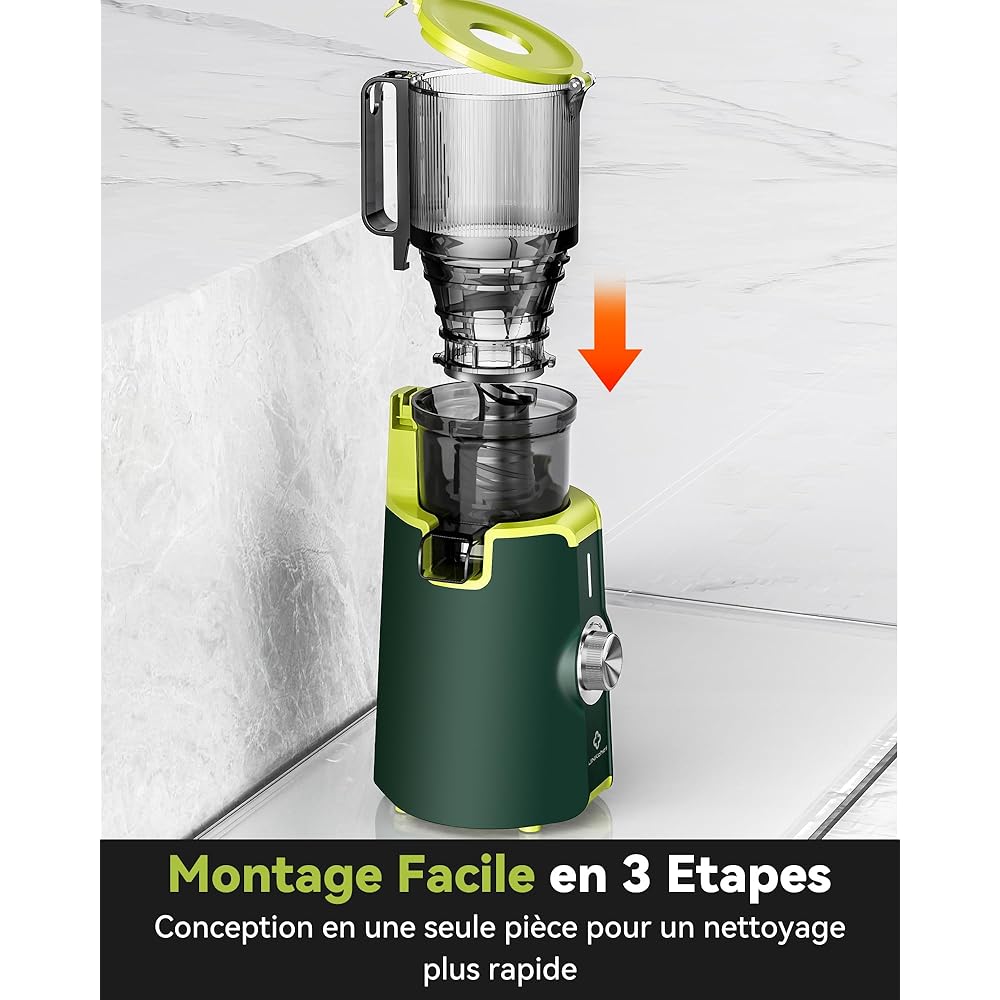 LINKChef Extracteur de jus vertical 200W, 115mm