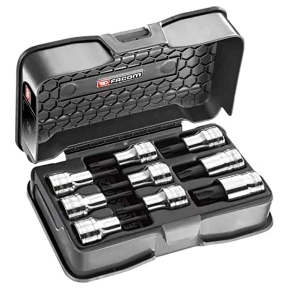 Facom Coffret de Douilles Tournevis Torx 1/2 Sxm 20-60 9 Pièces Amex.3Apb Noir : Bricolage