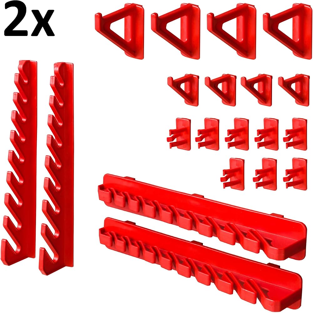 ITBNN600x4-U2020-MIX16 32 Étagère murale, 1152 x 780 mm, système de stockage avec supports à outils, boîtes empilables, de rangement, panneau mural extra solide, rayonnage extensible : Bricolage