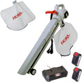 Ikra Aspirateur-souffleur à batterie ICBV 2/20, 2x batteries, 1x double charger rapide, 2x sac de ramassage inclus : Jardin