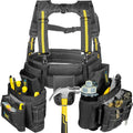 Ceinture à outils avec bretelles – Ceinture à outils ultra en nylon balistique 1200D – Poche élargie pour téléphone – Sacs à outils pour homme, charpentier, électricien : Bricolage