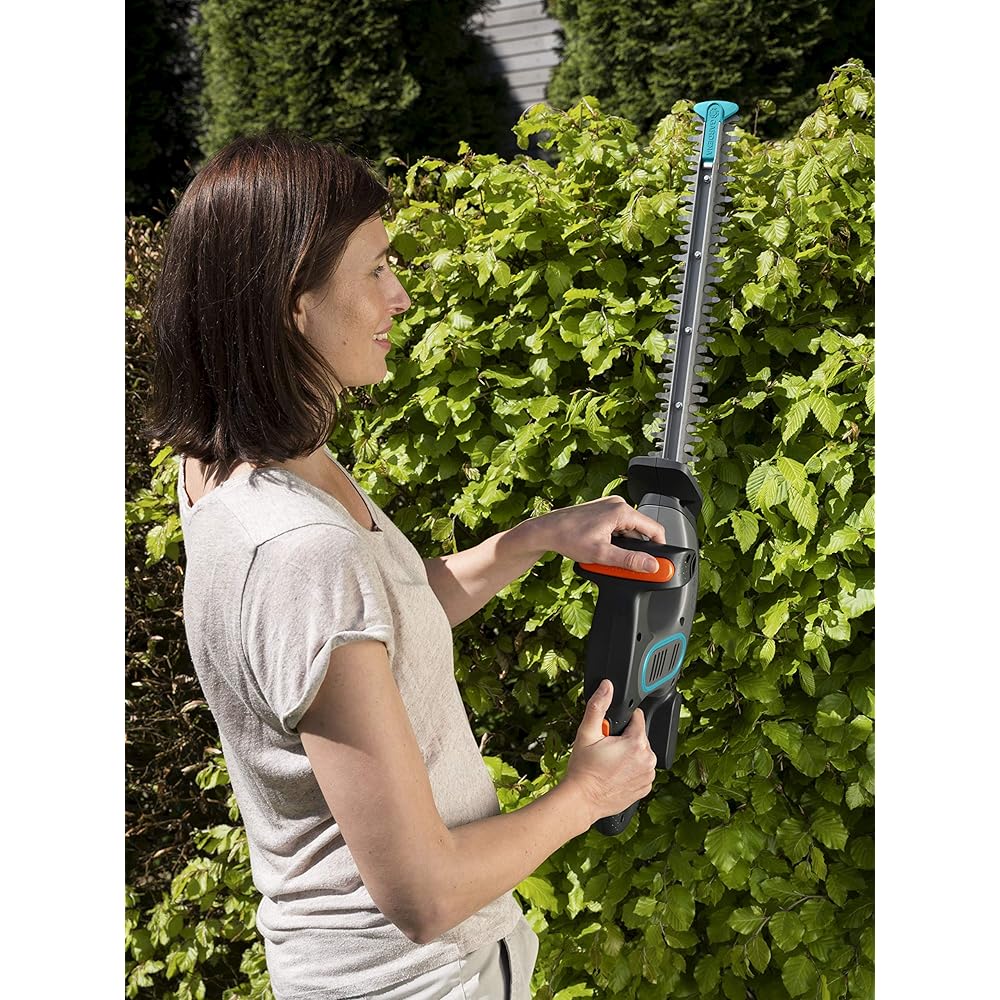 Gardena Taille-Haies EasyCut Li : Taille-buissons avec Batterie puissante de 14,4 V Li-ION, poignée ErgoTec et butée d'arrêt (9836-20) : Bricolage