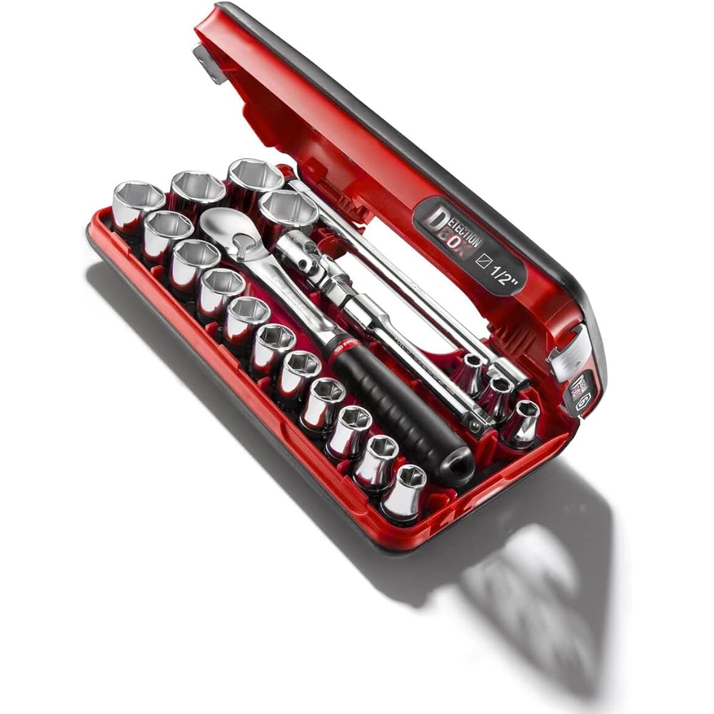 FACOM Coffret DBOX Douilles 20 Pièces 1/2 " 6 Pans Métriques avec Cliquet Haute Performance et Précision SL.DBOX1 : Bricolage