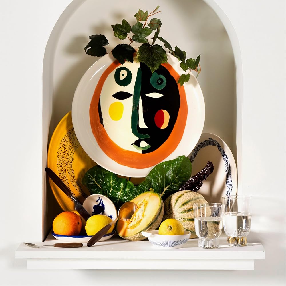 Assiette à Petit-Déjeuner Serax | Vaisselle Feast par Ottolenghi | 4 Assiettes à Dessert | Service de Table en Grès aux Couleurs Assorties | Vaisselle pour Dîner à la Maison, Fête, Noël : Cuisine et Maison
