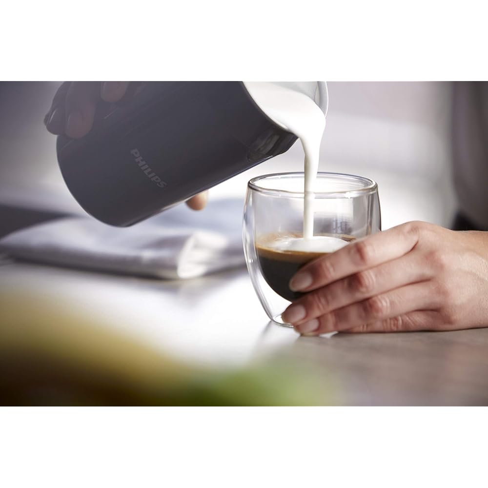 Melkopschuimer Mousseur à lait Philips Milk Twister CA6500/63 Noir avec mousse chaude et froide Taille unique : Cuisine et Maison