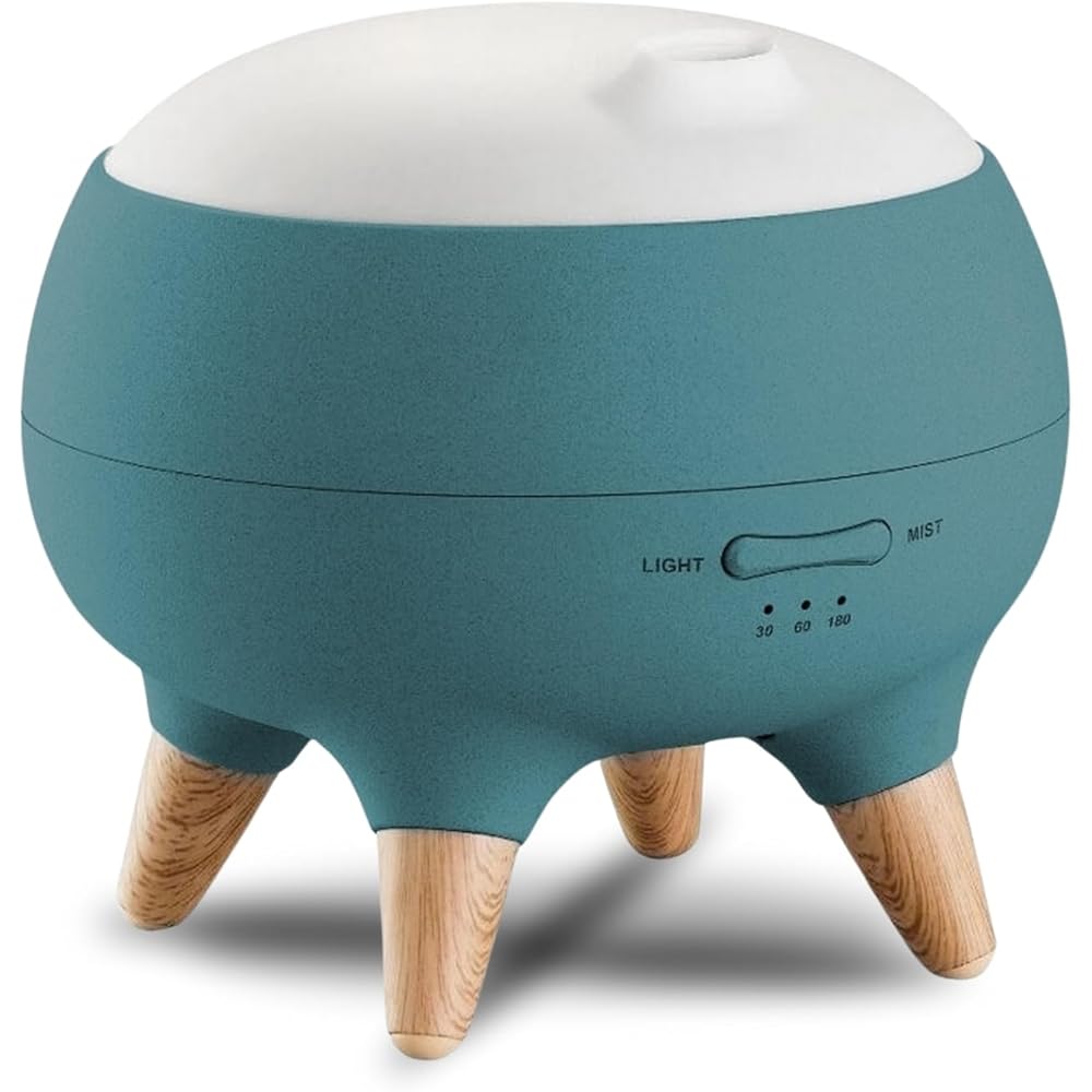 Zen’Arôme Diffuseur Huile Essentielle Julio, Diffuseur Ultrasonique Aromathérapie à Froid, Diffuseur Électrique de Parfum, 2 Modes de Diffusion et Fonction Minuterie, Éclairage LED, Design Original : Hygiène et Santé