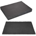 Navaris planche ardoise pour fromage apéro tapas charcuterie dessert - Lot 6x plateau en ardoise 38x28 cm - Assiette rectangulaire pour service plat : Cuisine et Maison