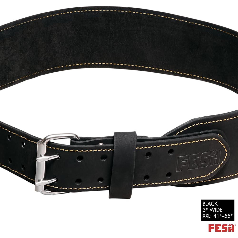 FESA Ceinture à outils en cuir pour homme – Ceinture à outils en cuir réglable de 76,2 à 116,8 cm – Ceinture à outils pour électriciens, charpentiers, travailleurs du bâtiment – Fabriquée à la main : Bricolage