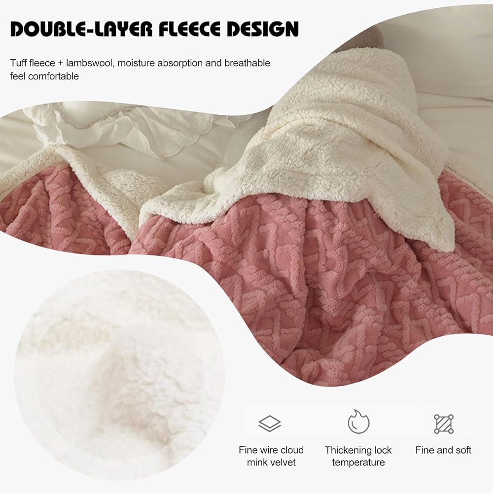Ergocar Couverture, Sherpa Couverture, Plaid Double Face Doux et Chaud, Couverture de Décoration Intérieure, Plaid Jeté Canapé Flanelle, pour Domicile, Les Voyages et Le Camping en Plein Air : Cuisine et Maison