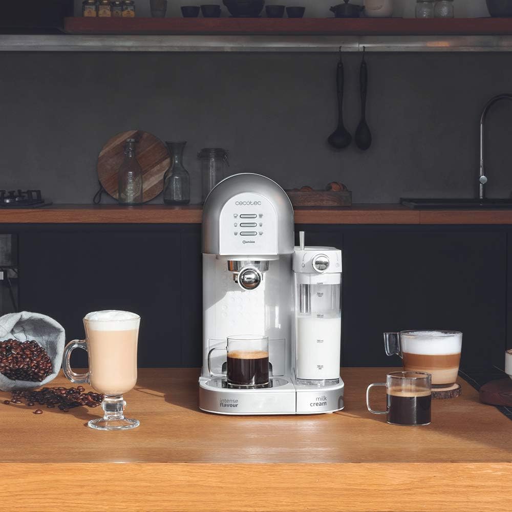 Cecotec Machine à café semi-automatique Power Instant-ccino 20 Chic, 20 Bars, 1470W