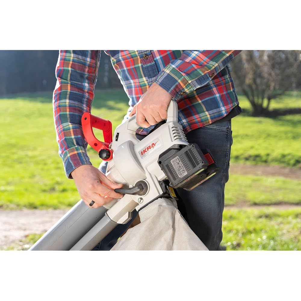IKRA aspirateur souffleur de Feuilles à Batterie 3en1 IALS 2-20 INCL. 2X Batterie & Double Chargeur Rapide : Jardin
