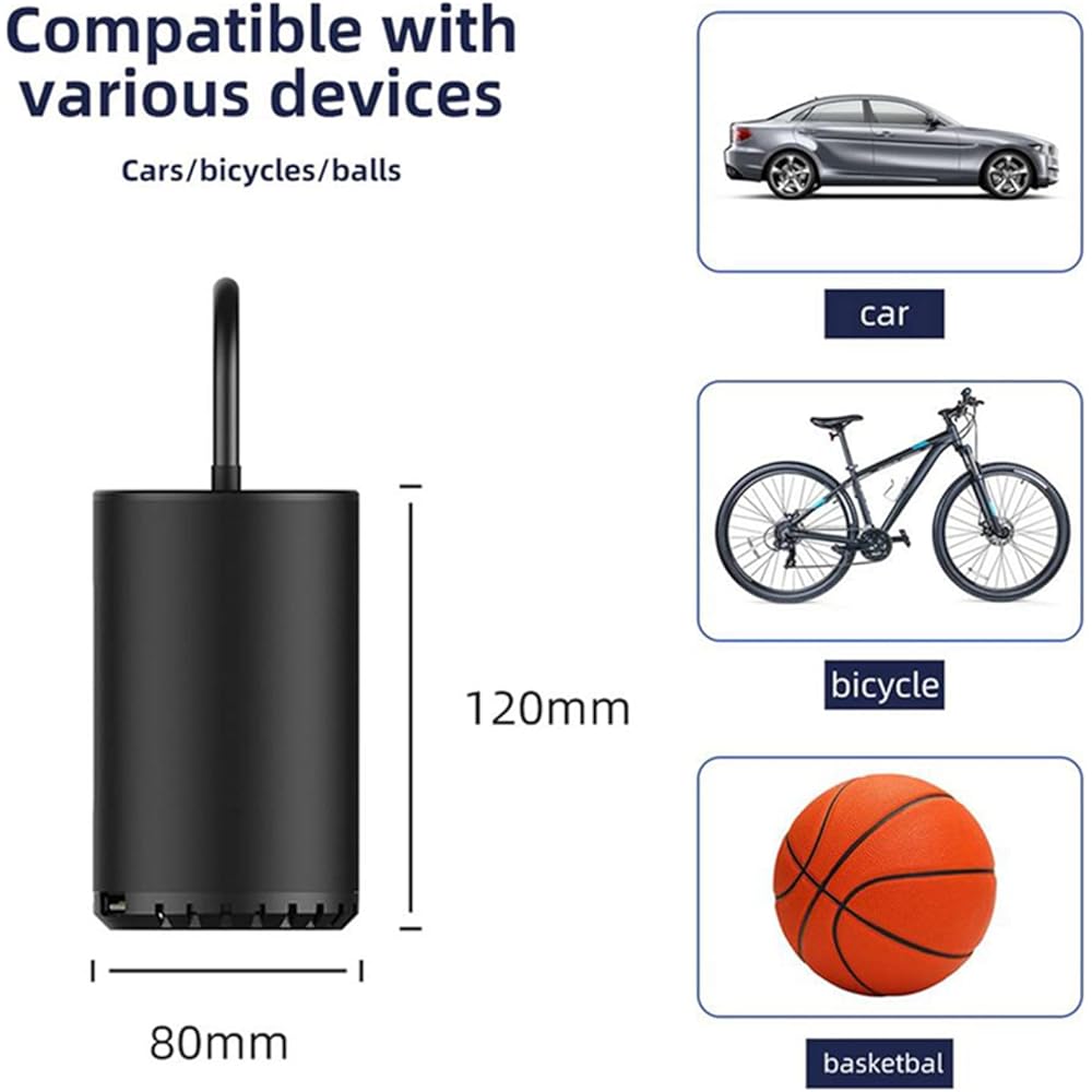 Boyuan Compresseur d'air Portable, gonfleur de Pneu sans Fil 150 PSI, Batterie Rechargeable 4000 mAh avec écran Tactile LCD, Pompe à vélo Portable, pour Voiture, Moto, Balle et Autres gonflables : Auto et Moto
