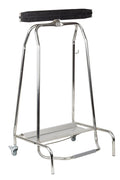APS porte-sac à pédale, poubelle sans contact avec mécanisme à pédale, poubelle à pédale avec 2 roulettes pivotantes, convient aux sacs poubelles jusqu'à 120 litres, LxPxH : 59 x 43 x 96 cm, acier inoxydable : Cuisine et Maison