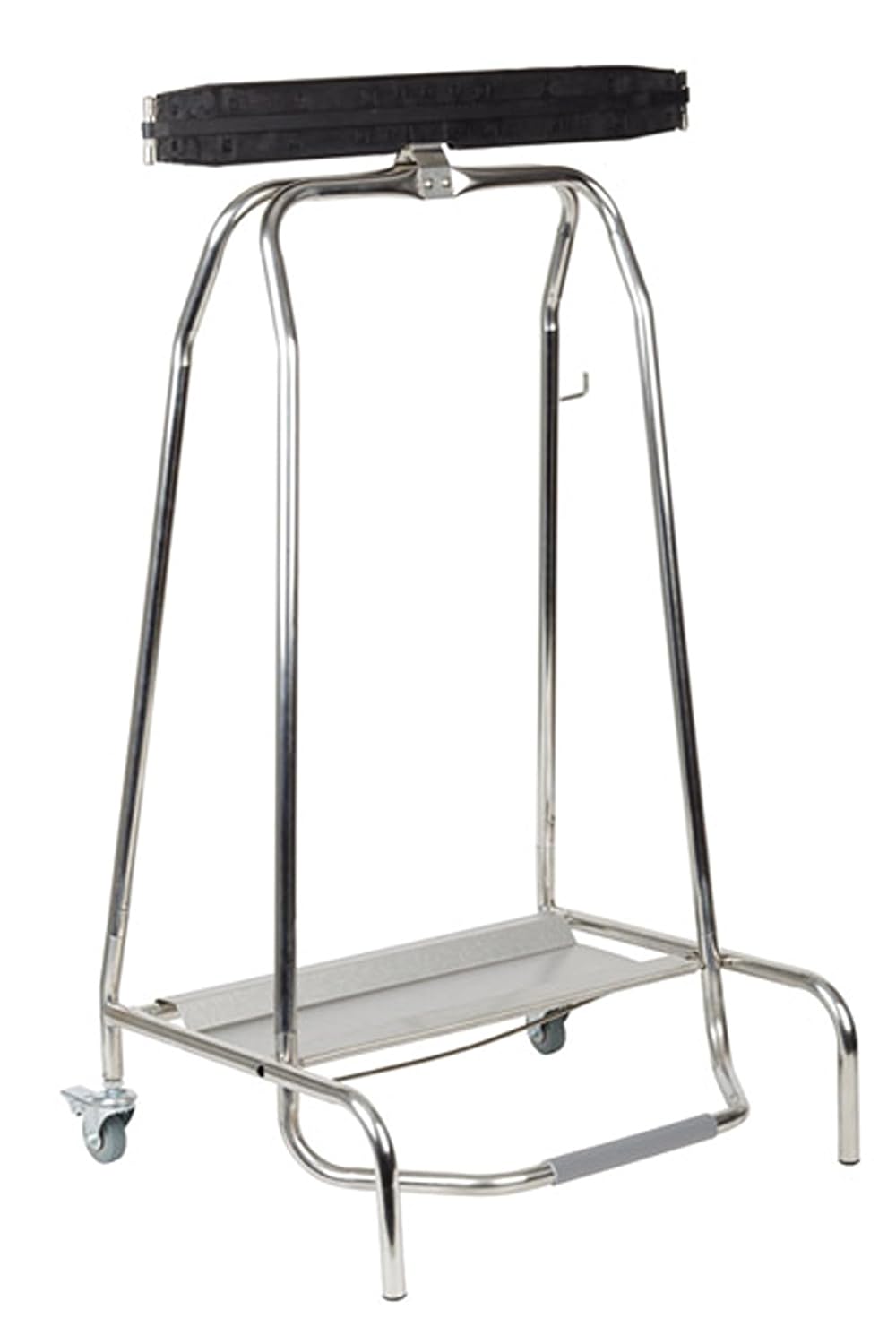 APS porte-sac à pédale, poubelle sans contact avec mécanisme à pédale, poubelle à pédale avec 2 roulettes pivotantes, convient aux sacs poubelles jusqu'à 120 litres, LxPxH : 59 x 43 x 96 cm, acier inoxydable : Cuisine et Maison