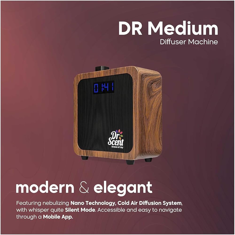 Diffuseur d'Huiles Essentielles Dr Scent Medium (Marron) : Hygiène et Santé