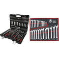 KS TOOLS Coffret de douille 1/4 3/8 1/2-179 pcs & Kraftmann 1198 | Jeu de clés mixtes | 6-32 mm | 25 pièces : Bricolage