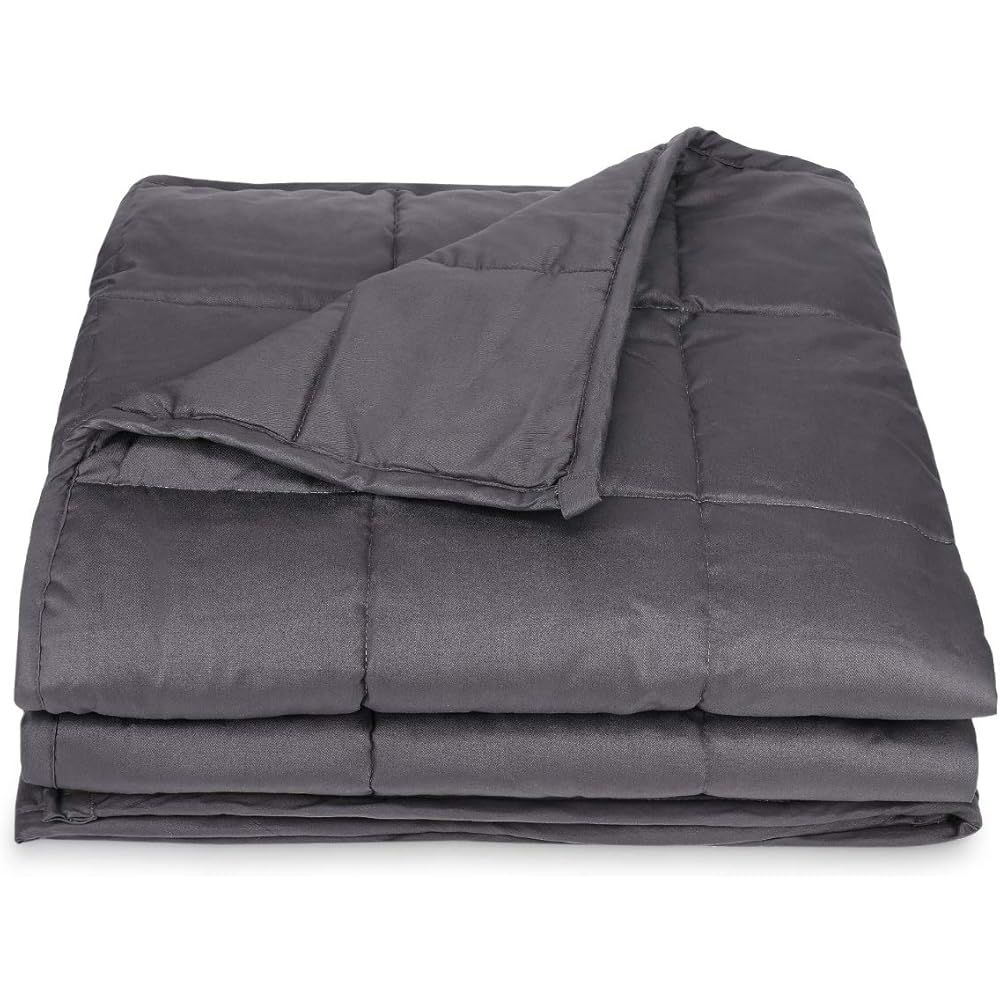 Navaris Couverture Lestée - Couverture Pondérée Relaxante 135x200cm - Contre Insomnie Anxiété - Cocooning - 100% Coton - 8,8kg : Cuisine et Maison