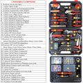 BINGCOBBER 427PCS Kit d'outils de réparation généraux de maison, Ensemble d'outils de réparation la maison/automobile, Boite a Outils Professionnel,Malette outils avec jeu de Tournevis, Marteau, Pince : Bricolage