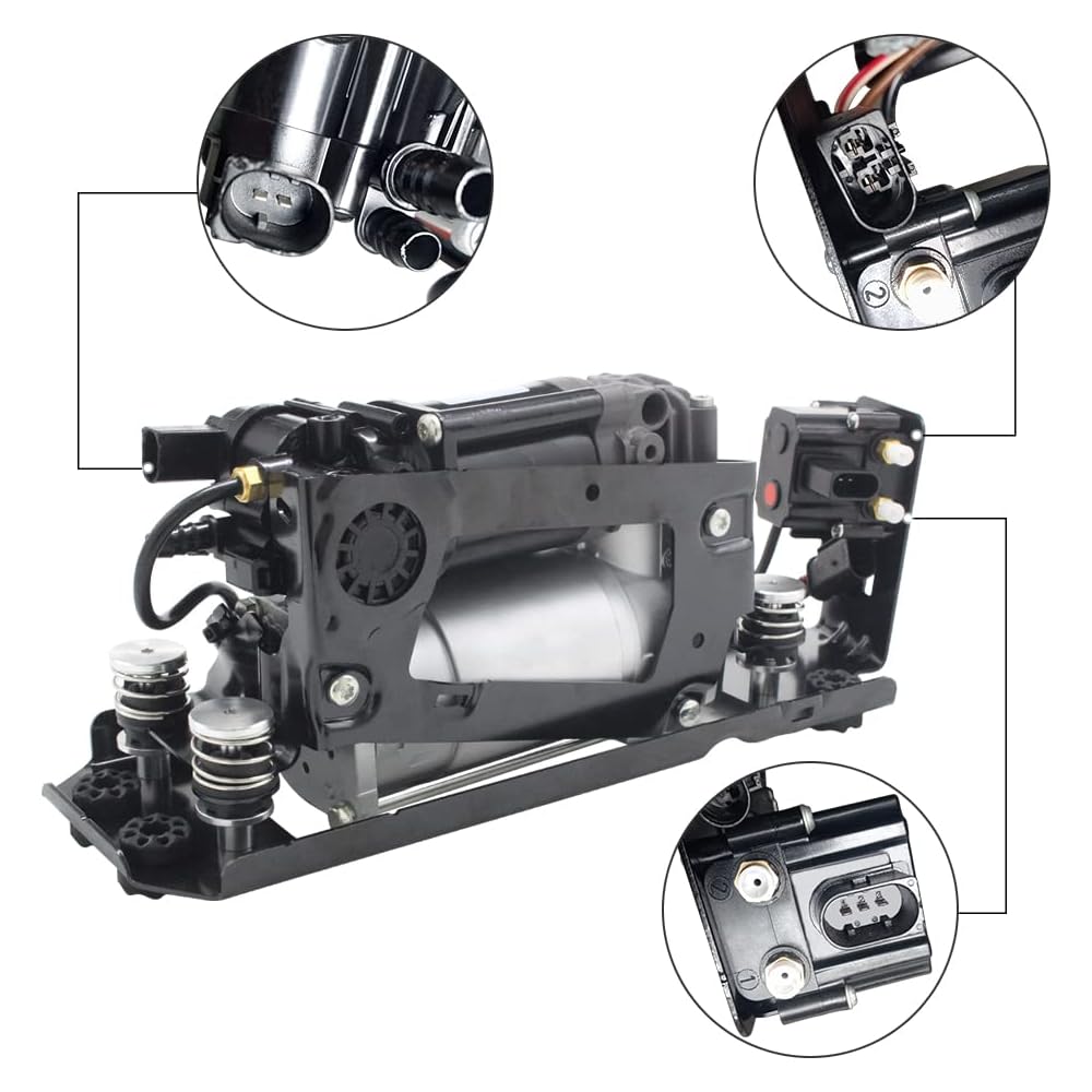 AIRSUSFAT Compresseur de suspension pneumatique avec support et bloc de valve pour BMW Série 7 F02 F11 37206784137, 37206789165, 37206789450 37206794465, 37206864215 : Auto et Moto