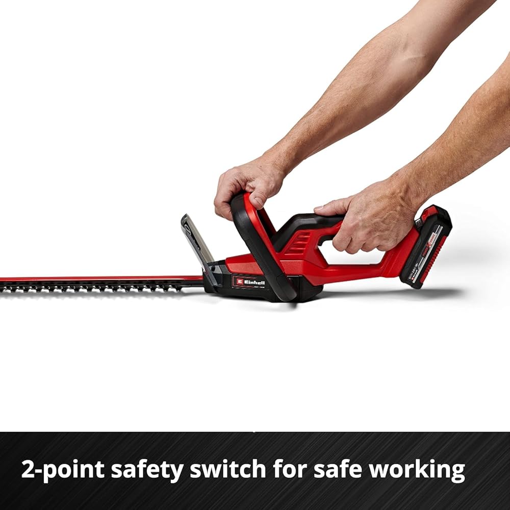 Einhell Taille-haies sans fil GC-CH 18/40 Li Solo Power X-Change (18 V, longueur de coupe 40 cm , écartement des dents 13 mm) Livré sans batterie ni chargeur : Jardin