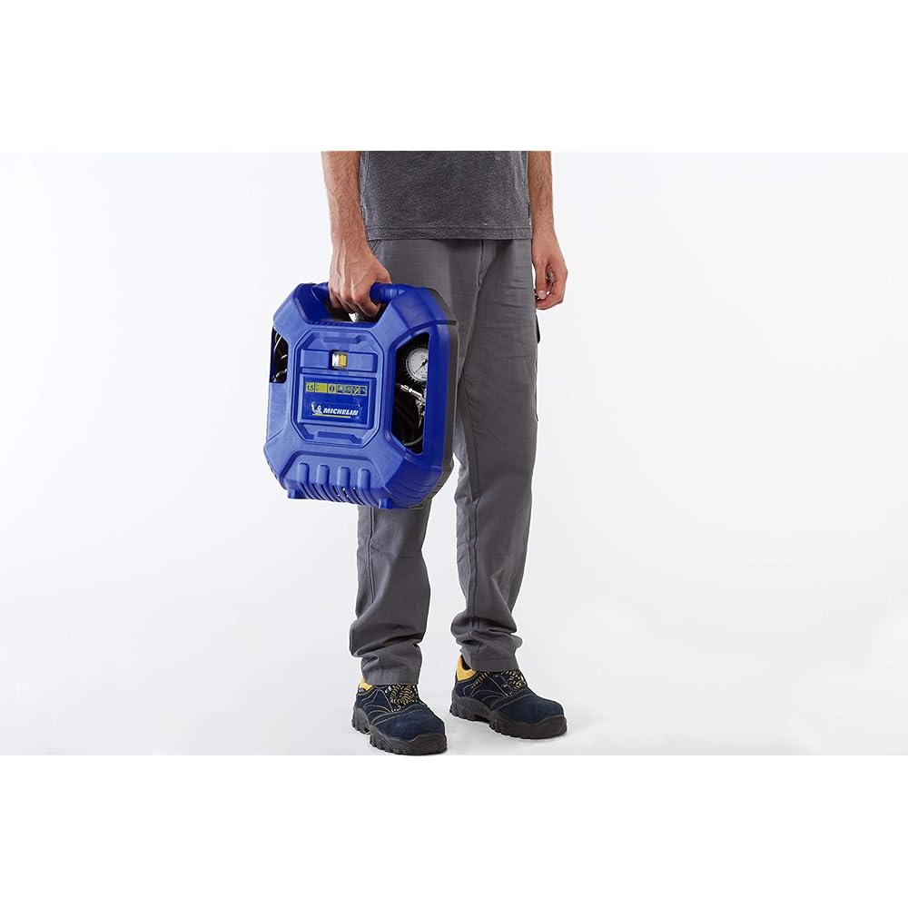 Michelin MB1 Compresseur d'air portable sans huile 1,5 CV pression maximale 8 bar avec tuyau et accessoires