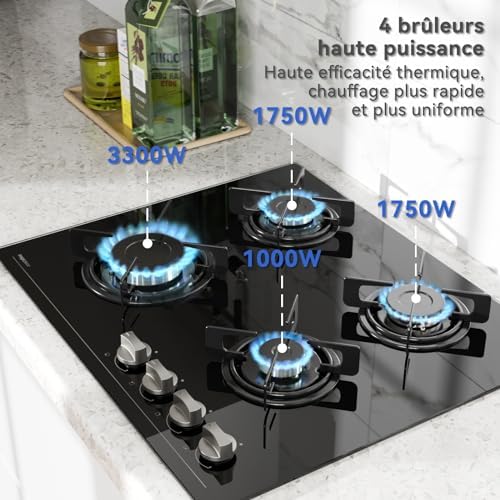 Magicplux Plaque de cuisson gaz 2 feux 4300W