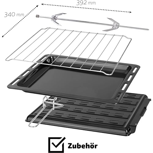 ICQN Mini four électrique 42L avec 2 plaques de cuisson