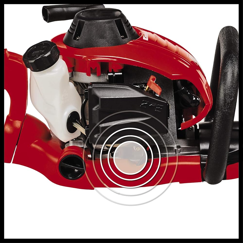 Einhell Taille-haies thermique GE-PH 2555 A (Moteur 2 temps à vibrations atténuées, Réservoir carburant 330 ml, Longueur de coupe 55 cm, System AutoChoke et amorçage "Primer“) : Jardin