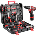 TLGREEN Caisse a Outil Perceuse à Percussion Sans fil 12V, Boîte à Outils 138 Pièces Malette Outils complete avec Perceusepour Réparation, Entretien et Travail pour Jardin, Bureau, Domicile : Bricolage