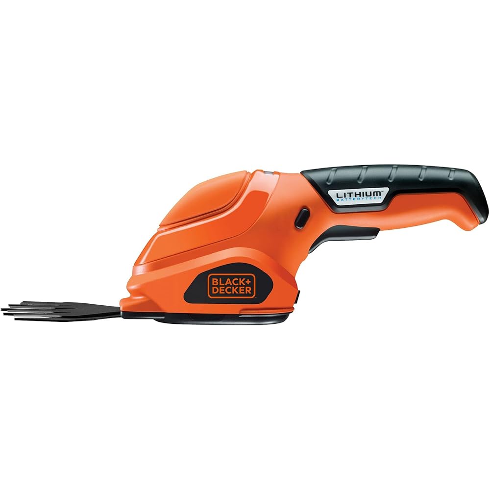 BLACK+DECKER Cisaille Electrique 3,6V, Sculpte-Haies avec Indicateur de Charge LED, Idéal pour Tailler les Parterres de Fleurs et les Bordures, Largeur de Lame 30 cm, Pas de Lame 23 mm, GSL200-QW Rouge : Bricolage