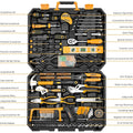 DEKO Caisse a Outil 228 Pièces, Malette Boite Coffret Complete Bricolage Portable Marteau Pinces Tournevis Clé Douille Ruban Mesurer Testeur Électrique Stylo Kits Réparation Combiné : Bricolage