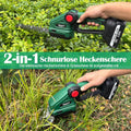 ASUNCELL Sécateur et taille-haie sans fil 2 en 1, cisaille à gazon avec cisaille à arbustes et couteau à gazon (18 V, avec 2 batteries 3000 mAh et chargeur) Longueur de la lame : 22 cm (arbuste) / 13 : Jardin