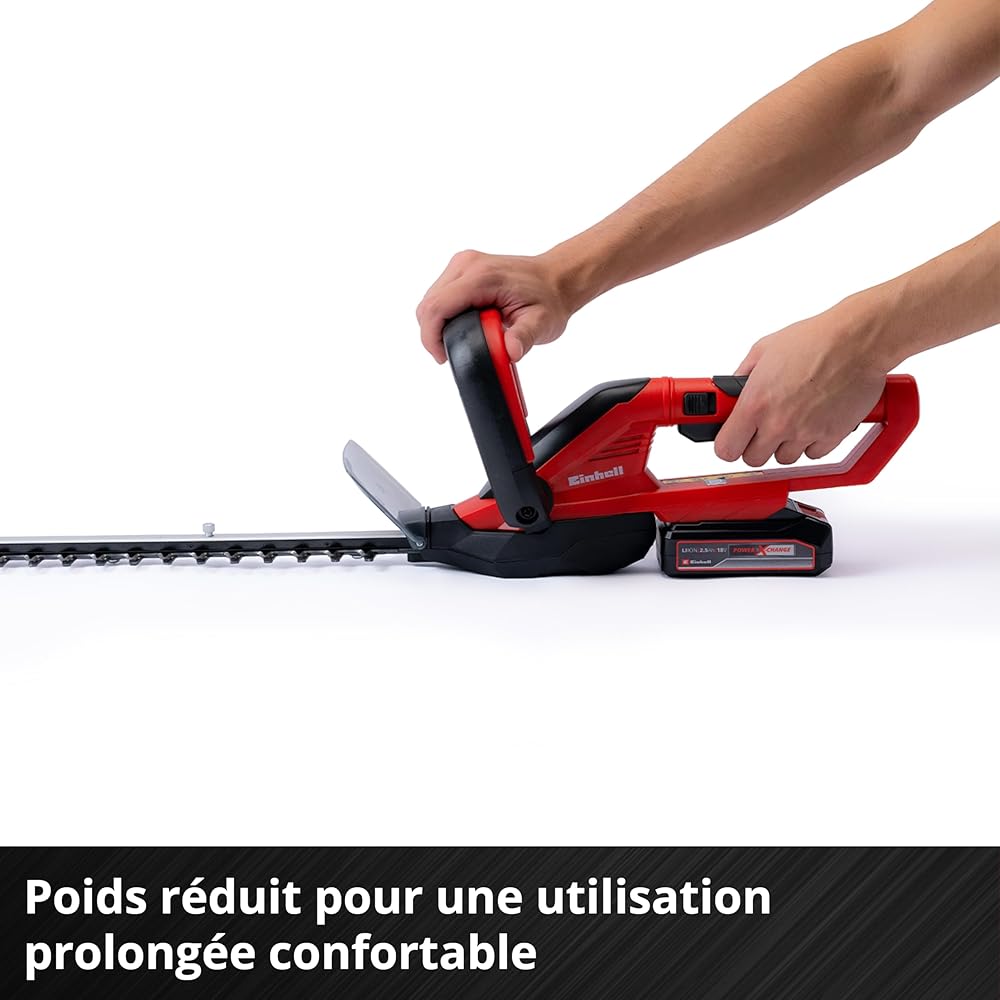 Einhell Taille-haies sans fil GC-CH 1855/1 Li-Solo Power X-Change (18 V, 55 cm longueur de coupe, 18 mm écartement des dents, avec fourreau, sans batterie) : Jardin