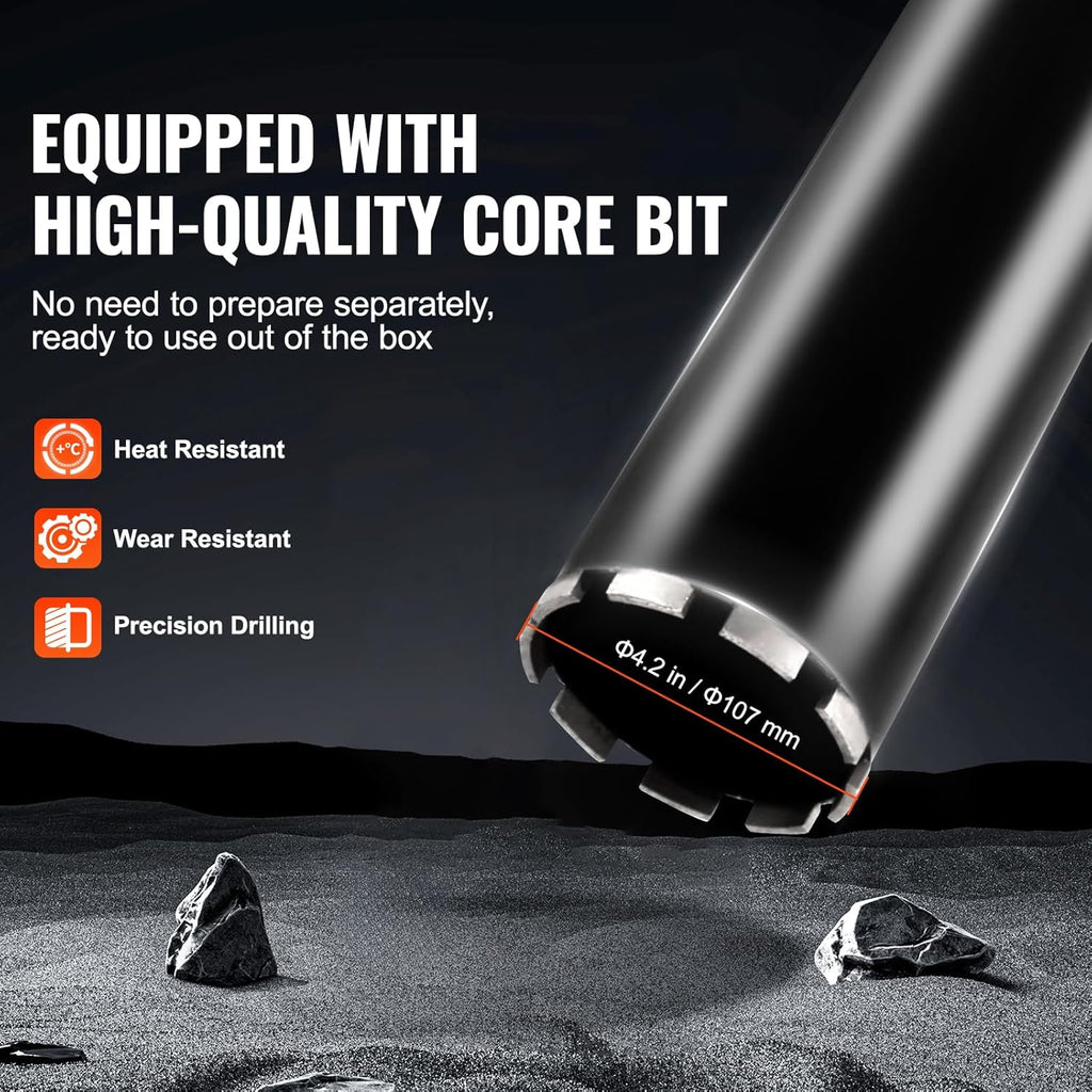 VEVOR Carotteuse à Diamant 3200W Ø 20-250mm