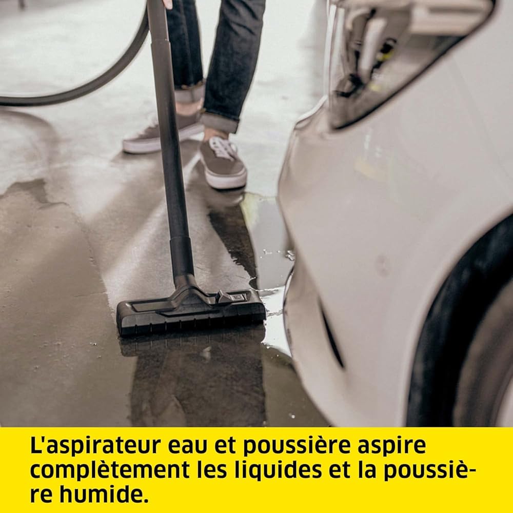 Kärcher Aspirateur Eau et Poussières WD 5 P V-25/5/22, avec Prise de Courant, Filtre Plissé Plat, Fonction de Nettoyage du Filtre, Cassette Filtrante, 1100 W, Cuve : 25 l, Tube d'Aspiration : 2,2 m : Cuisine et Maison