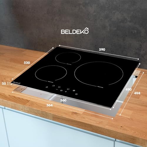 Beldeko Plaque induction 3 feux 5500W avec booster