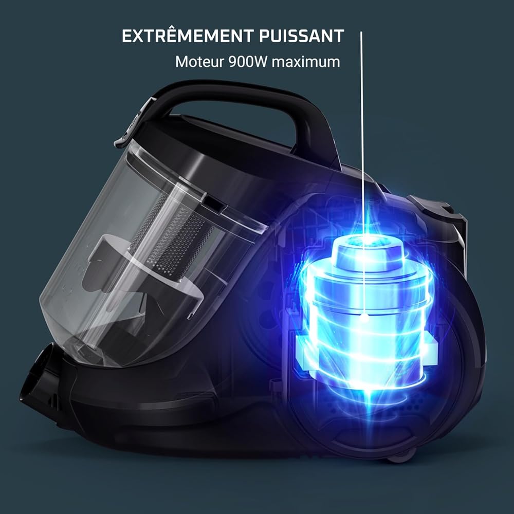 Rowenta Swift Power Cyclonic Aspirateur sans sac, Capacité 1,2 L, Haute performance, Moteur basse consommation, Compact, Brosse parquet RO2933EA, Bordeaux : Cuisine et Maison