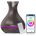 Maxcio Diffuseur d'Huiles Essentielles WiFi, Humidificateur d'Air Compatible avec Alexa et Google Home, Diffuseur Électrique Connecté avec Lumières Colorées, Minuterie et Contrôle à Distance sur l’APP : Hygiène et Santé