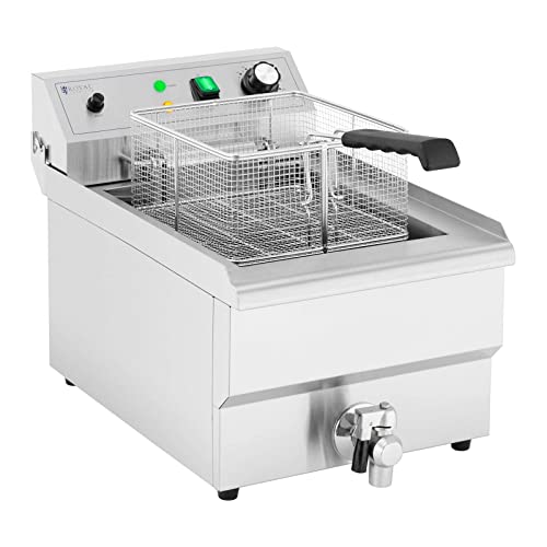 Royal Catering Friteuse pro électrique 16L avec robinet