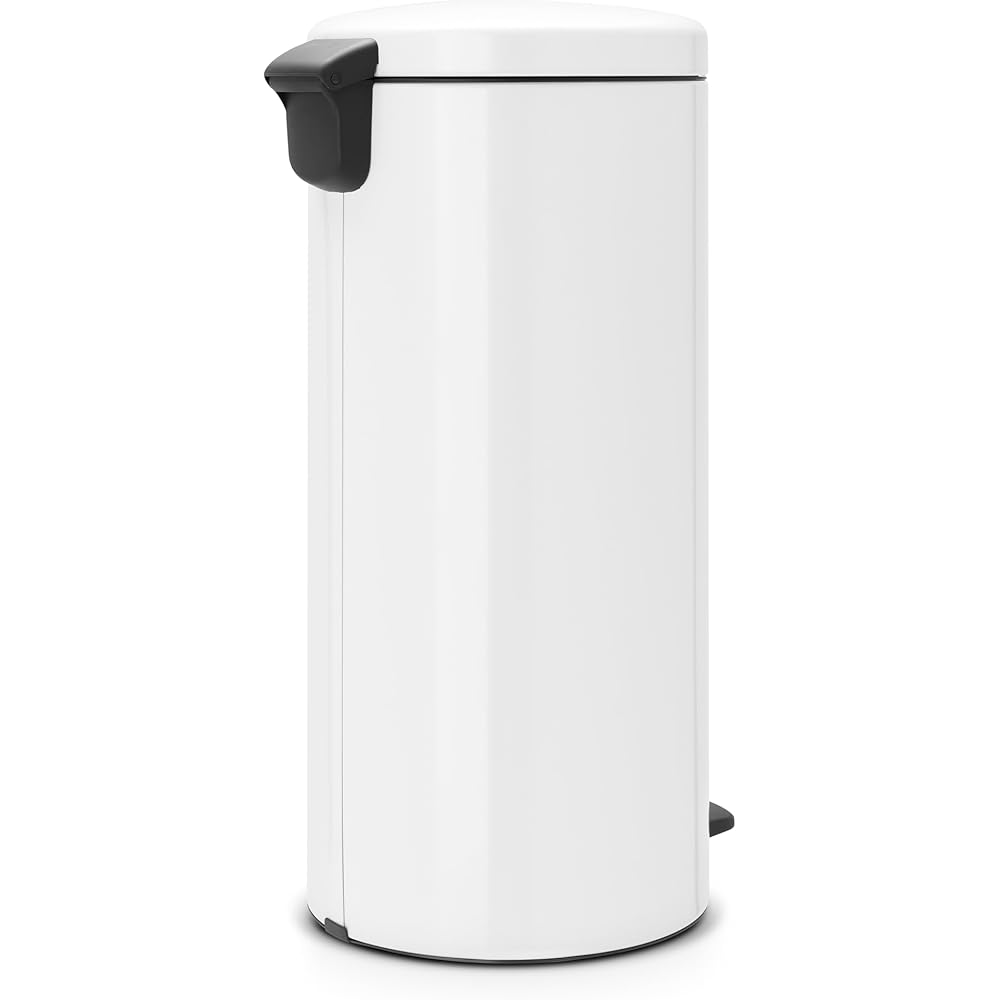Brabantia 111785 New Icon Poubelle à Pédale Acier Inoxydable Blanc 30 x 34 x 67,5 cm 30 L : Cuisine et Maison