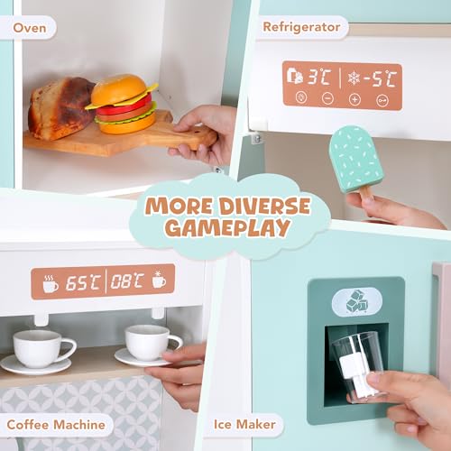 Cuisine enfant en bois CoziBB avec accessoires et sons