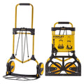 Chariot de manutention acier, pliable, base 49x28CM , capacité 90 kg. Dimensions ouvert : 50x45x98cm, plié : 49x6,5x73 cm. Roues 175x4,5 cm Caoutchouc. Poids 5,45 kg : Commerce, Industrie et Science