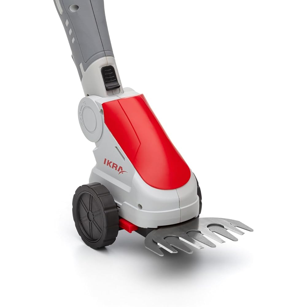 IKRA cisaille à Gazon & Taille-buissons télescopique sans Fil IGBS 1210 F avec Batterie & Chargeur, Lames « Made in Germany » : Jardin